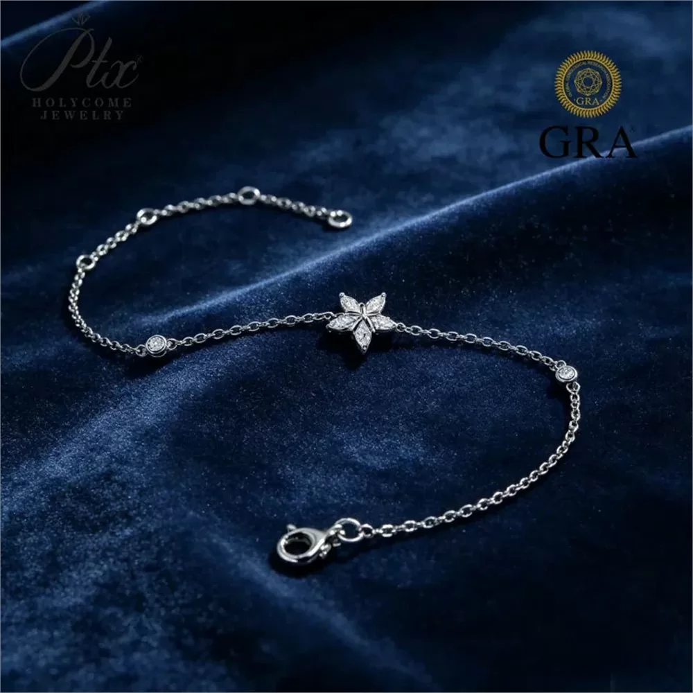 Moissanite 0.5ct Marquise Cut Bracelet Wholesale S925 Silver detail view 4