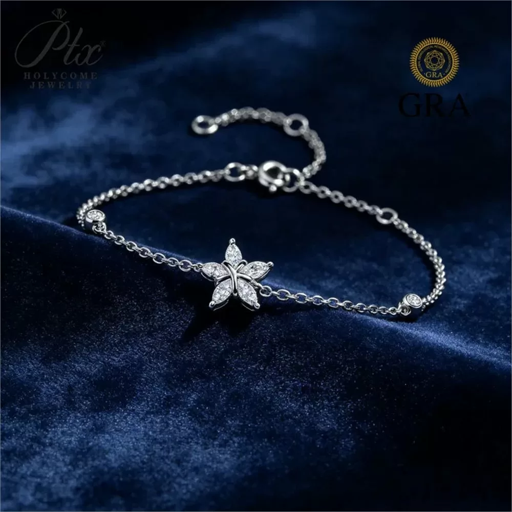 Moissanite 0.5ct Marquise Cut Bracelet Wholesale S925 Silver detail view 5