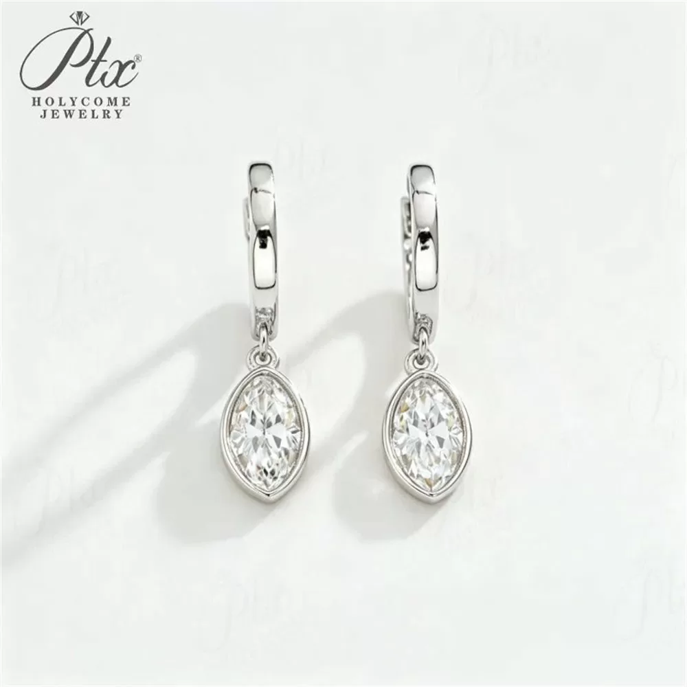 Moissanite 1.0ct–2.0ct Marquise Cut Earrings Wholesale VVS1 — MOER6294 detail view 5
