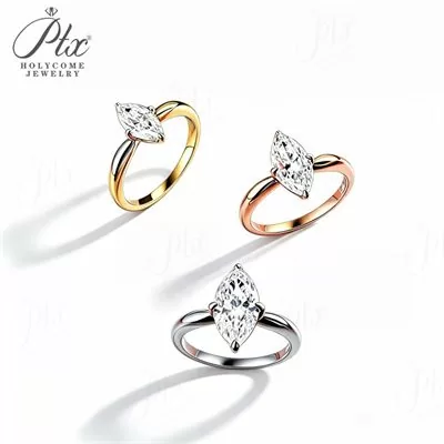 Moissanite 1.0ct–3.0ct Marquise Cut Ring Wholesale S925 Silver