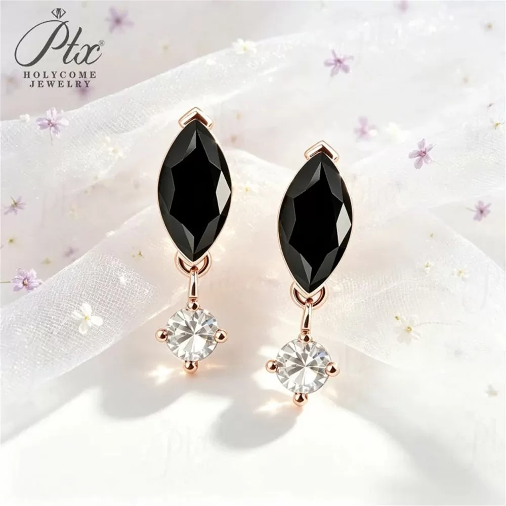 Moissanite 2.0ct Marquise Cut Earrings Wholesale S925 Silver detail view 2