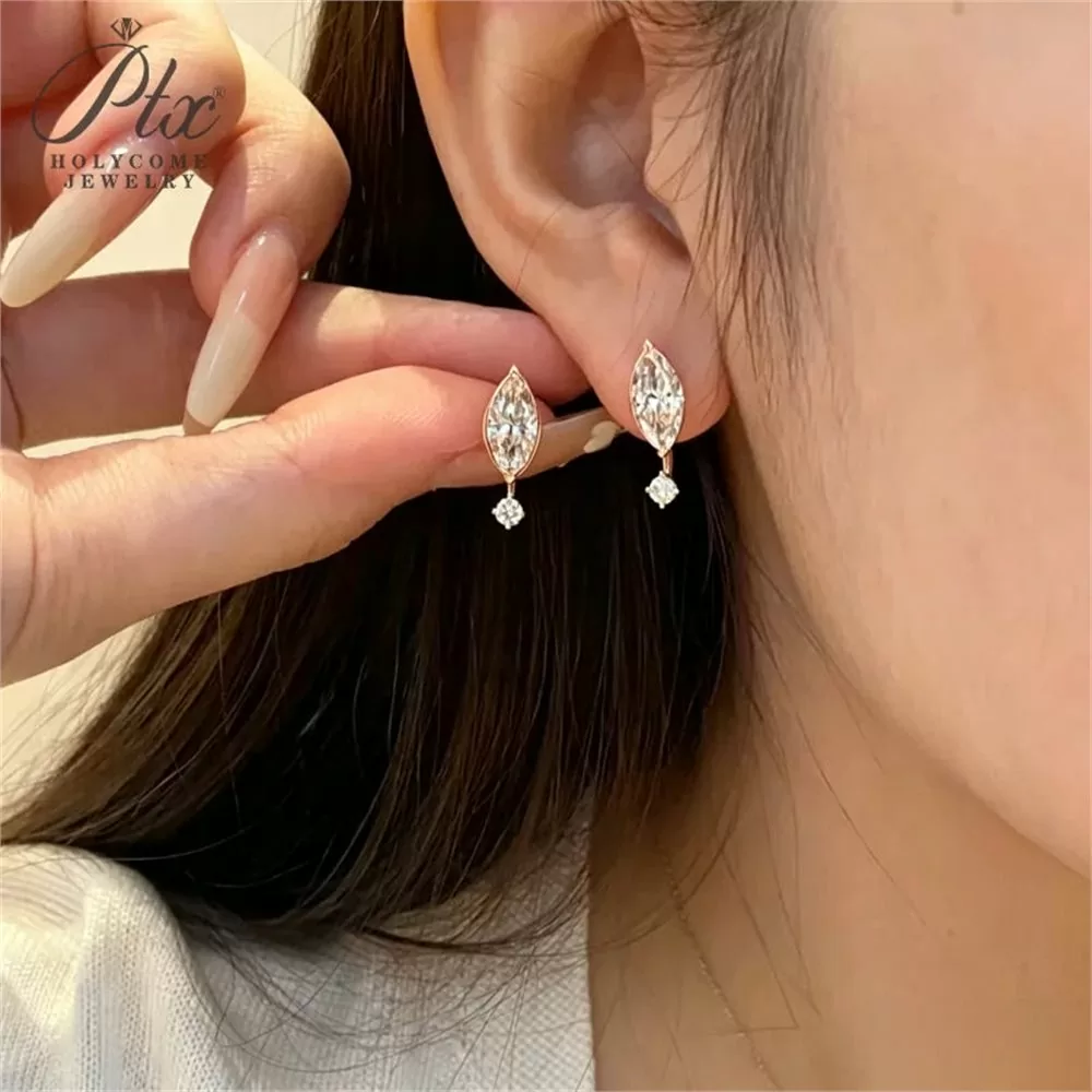 Moissanite 2.0ct Marquise Cut Earrings Wholesale S925 Silver detail view 4