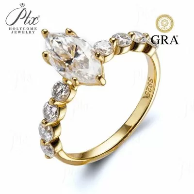 Moissanite 2.0ct Marquise Cut Ring Wholesale S925 Silver VVS1