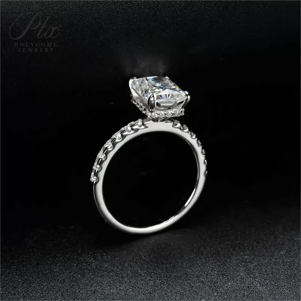 Moissanite 3.0ct Radiant Cut Ring Wholesale S925 Silver VVS1 detail view 4