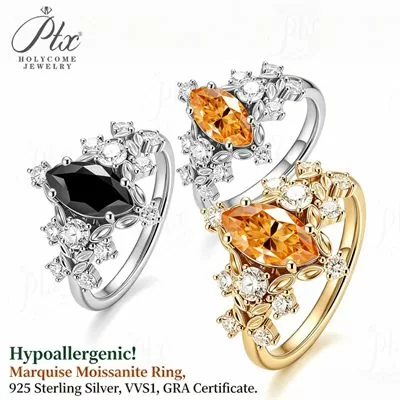 Moissanite Ring Wholesale S925 Silver GRA Model MORG1944