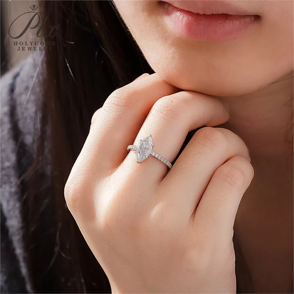 Moissanite Ring Wholesale S925 Silver VVS1 GRA Model MORG3303 detail view 4