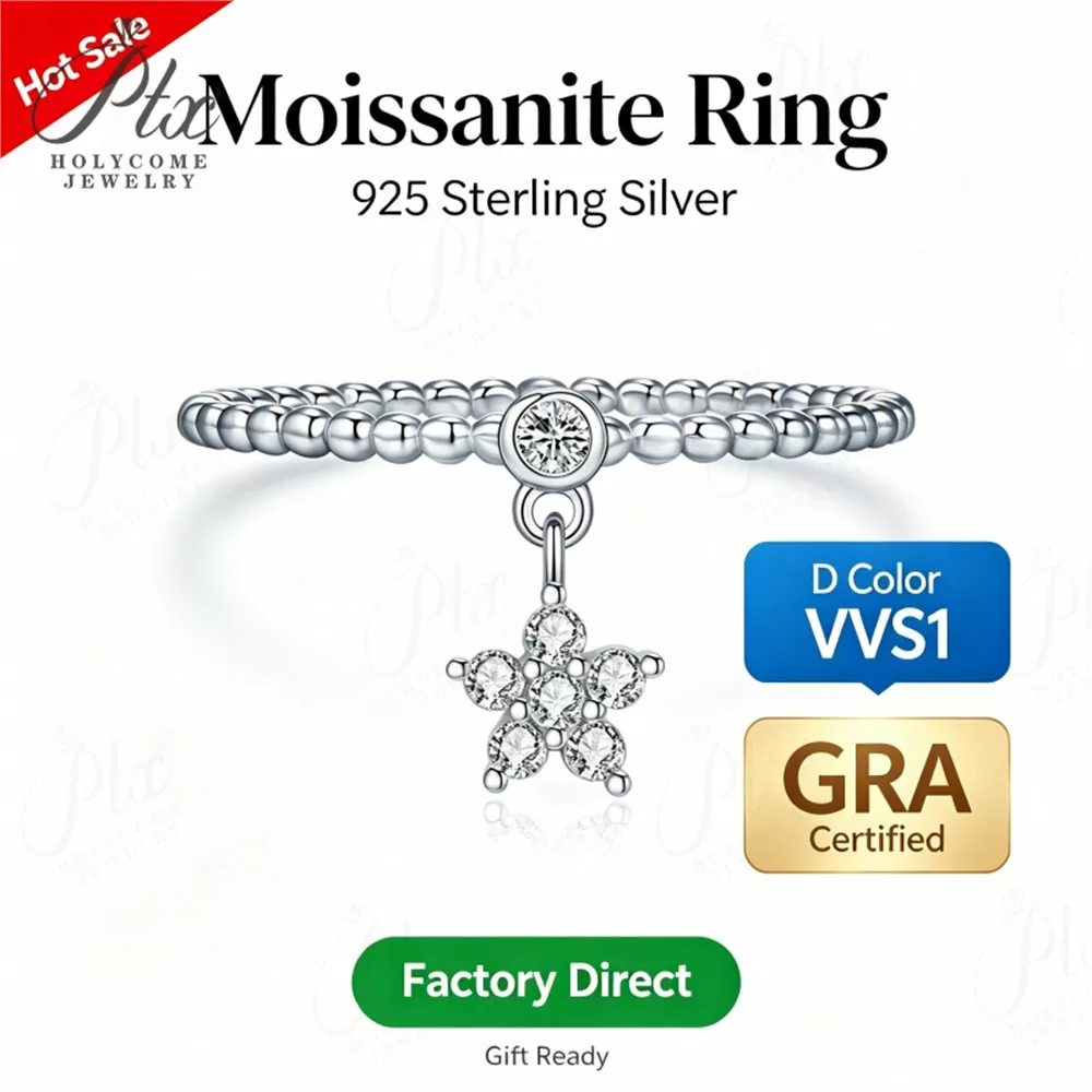 Moissanite Ring Wholesale S925 Silver VVS1 GRA Model MORG2823