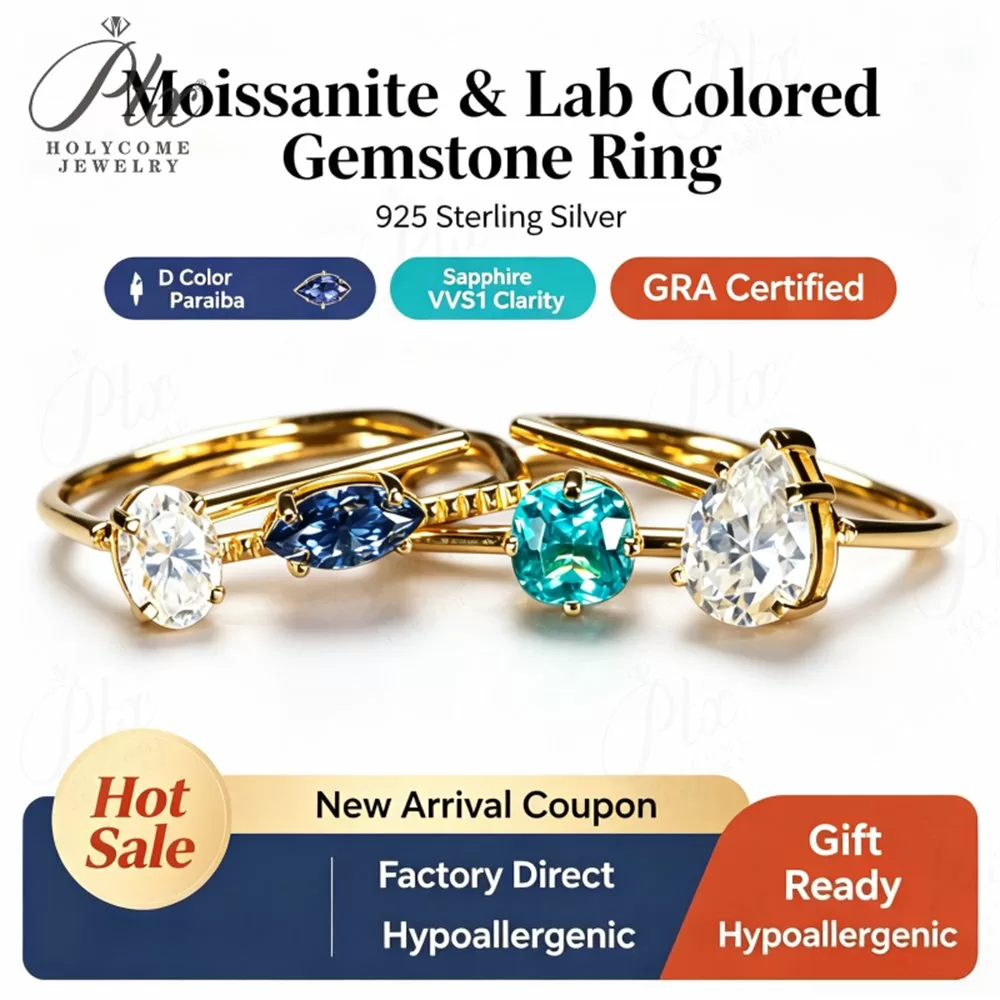 Moissanite Ring Wholesale S925 Silver VVS1 GRA