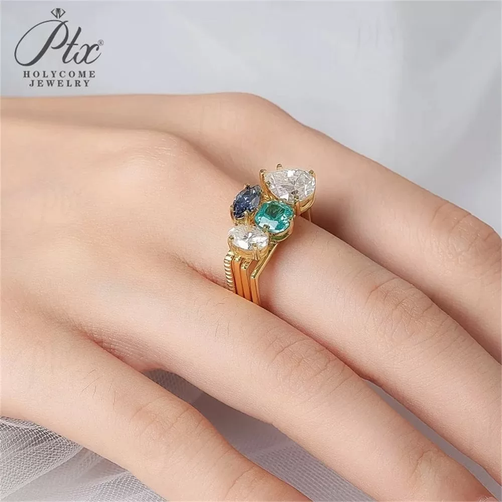 Moissanite Ring Wholesale S925 Silver VVS1 GRA detail view 3