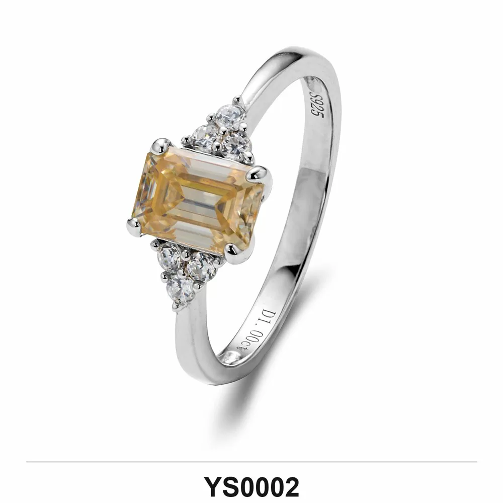 Moissanite Ring Wholesale S925 Silver VVS1 GRA Model YS0002