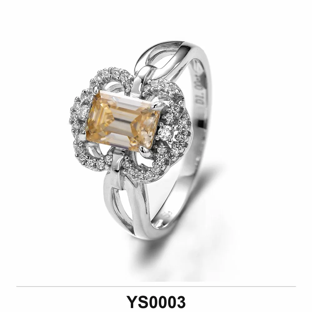 Moissanite Ring Wholesale S925 Silver VVS1 GRA Model YS0003