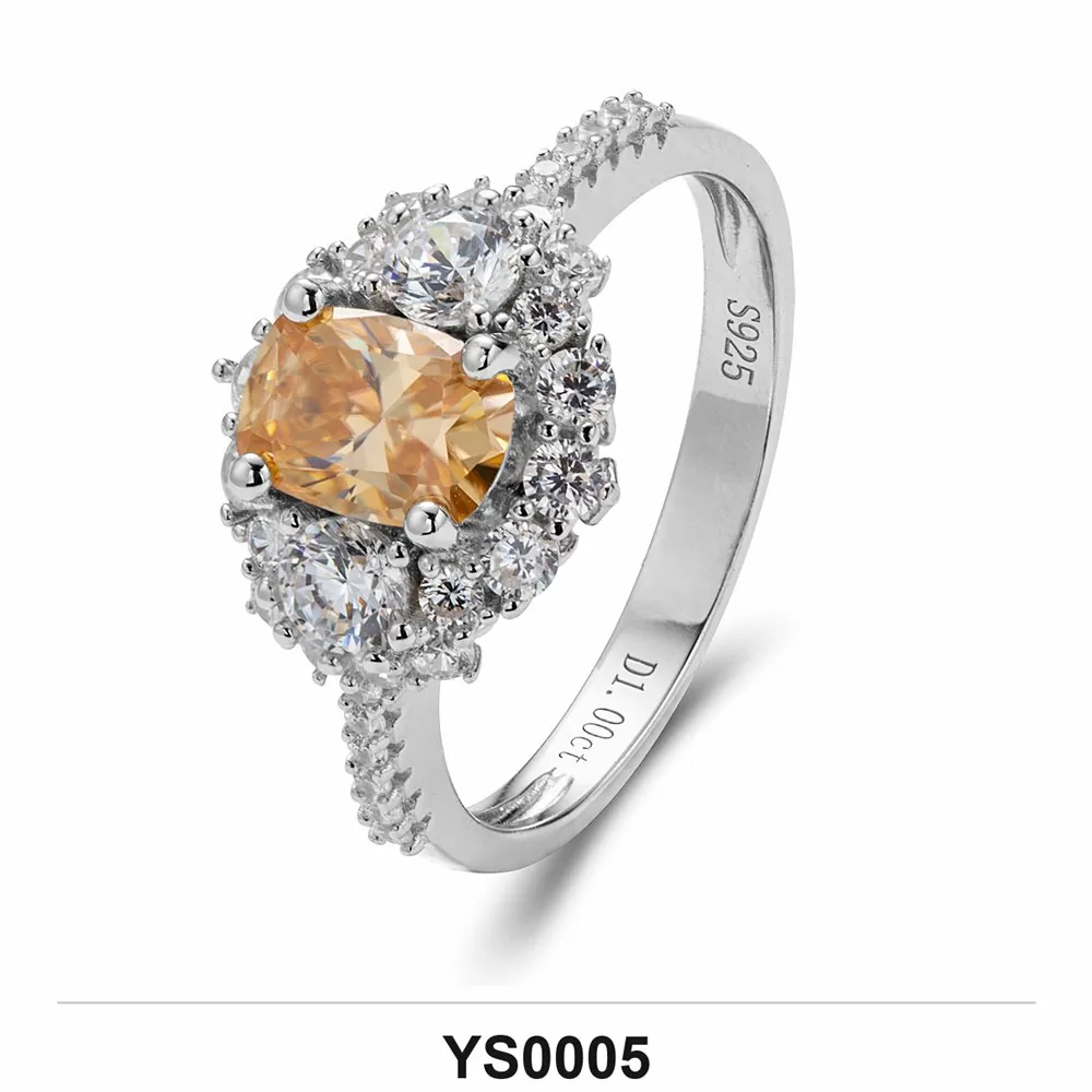 Moissanite Ring Wholesale S925 Silver VVS1 GRA Model YS0005