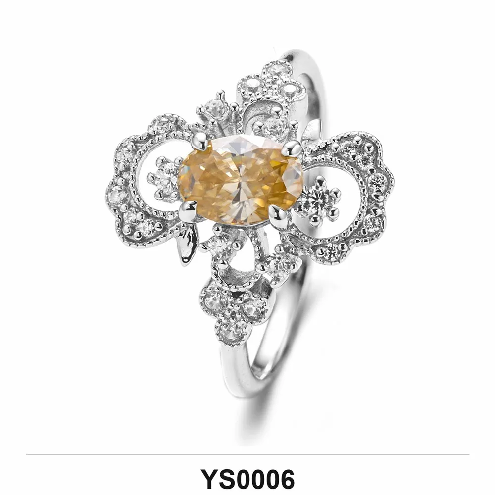 Moissanite Ring Wholesale S925 Silver VVS1 GRA Model YS0006