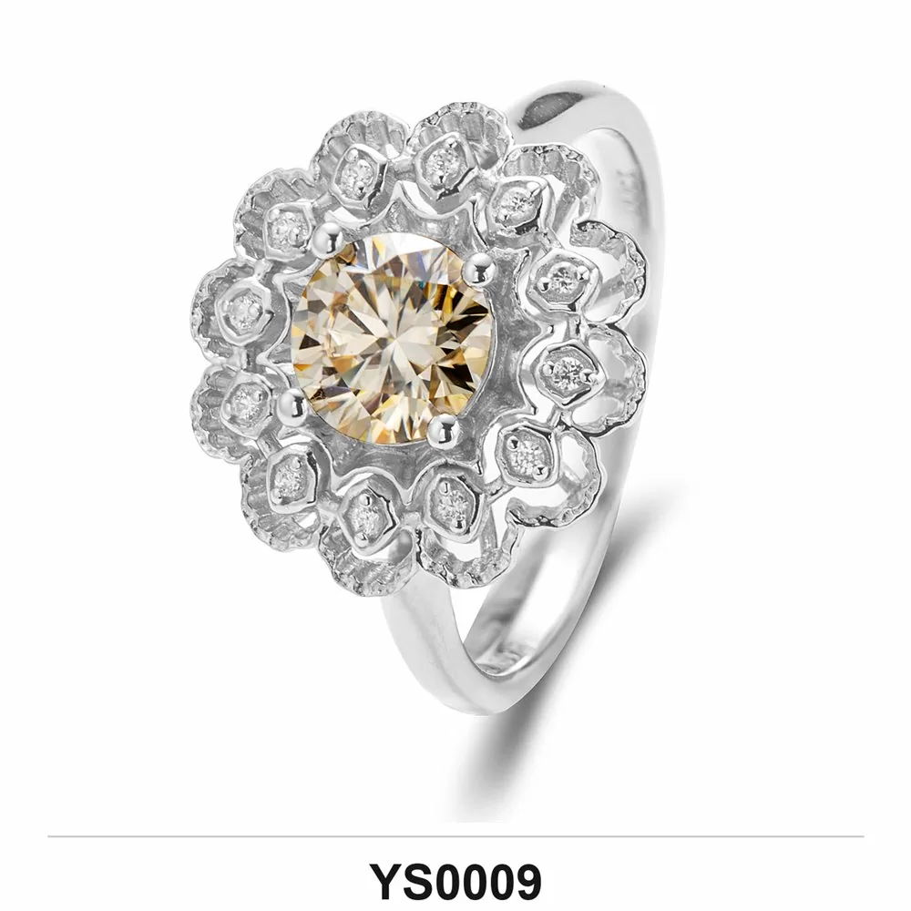 Moissanite Ring Wholesale S925 Silver VVS1 GRA Model YS0009