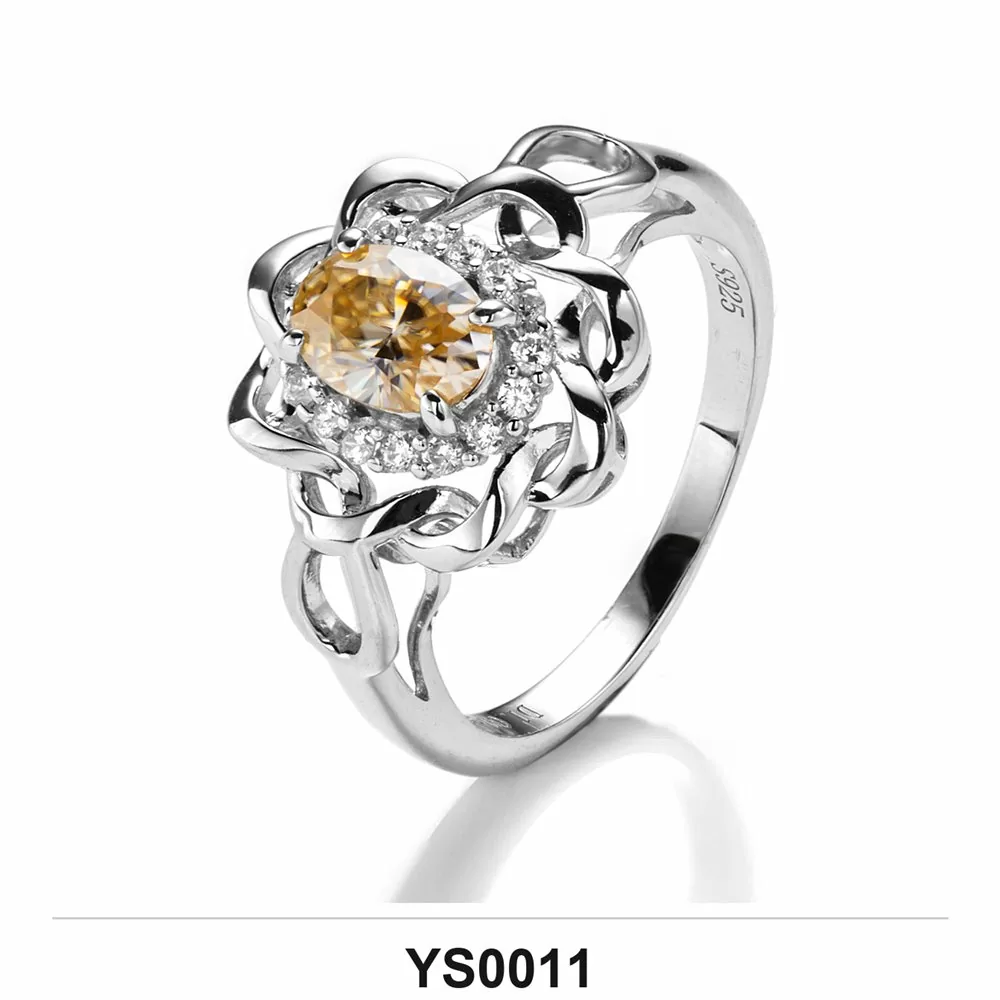 Moissanite Ring Wholesale S925 Silver VVS1 GRA Model YS0011