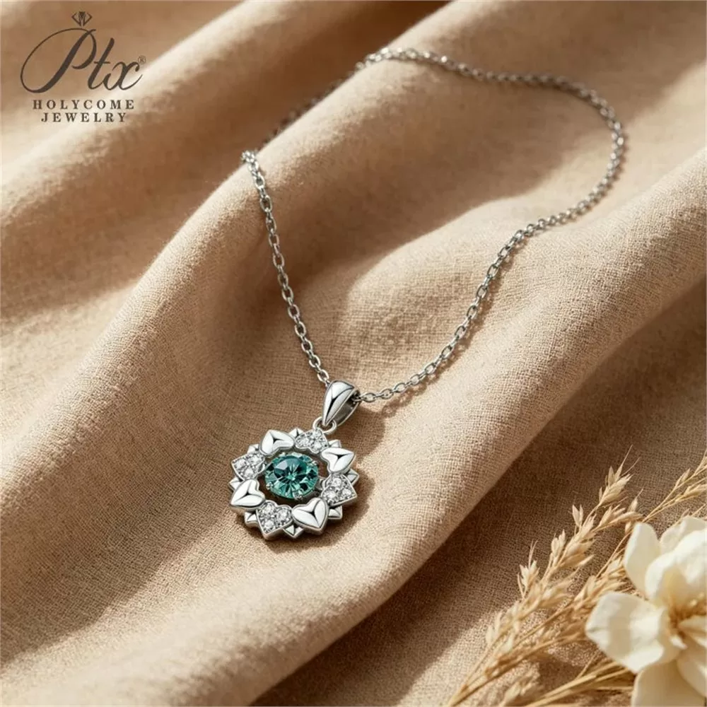 Moissanite 0.5ct Round Cut Necklace Wholesale S925 Silver GRA detail view 3