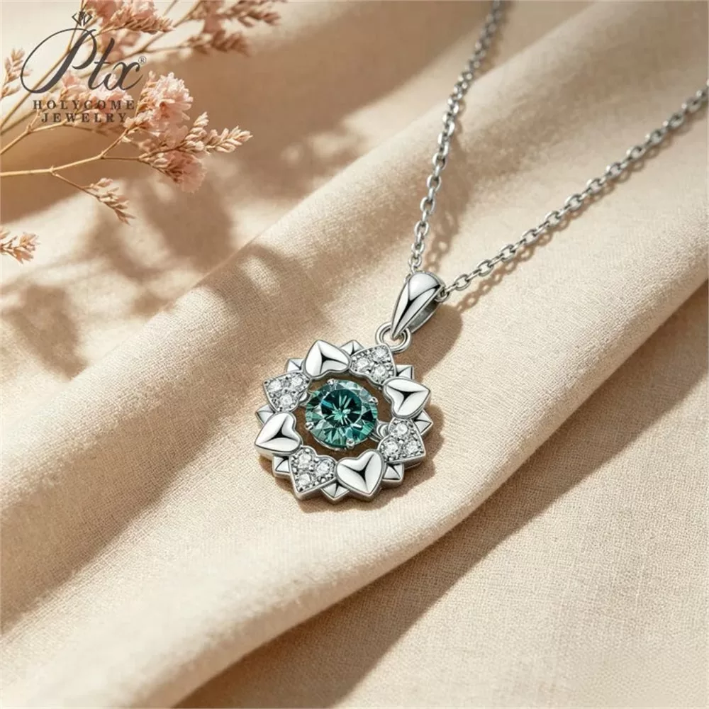 Moissanite 0.5ct Round Cut Necklace Wholesale S925 Silver GRA detail view 4