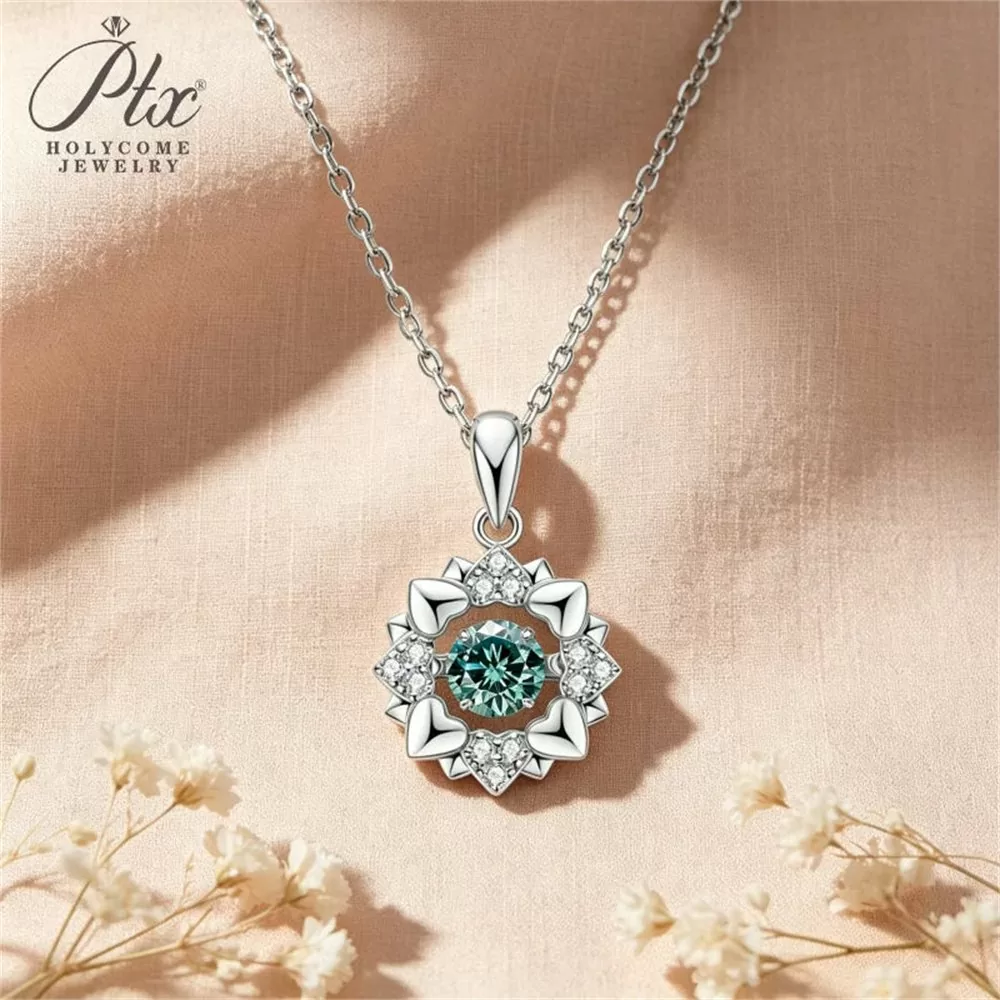 Moissanite 0.5ct Round Cut Necklace Wholesale S925 Silver GRA detail view 6