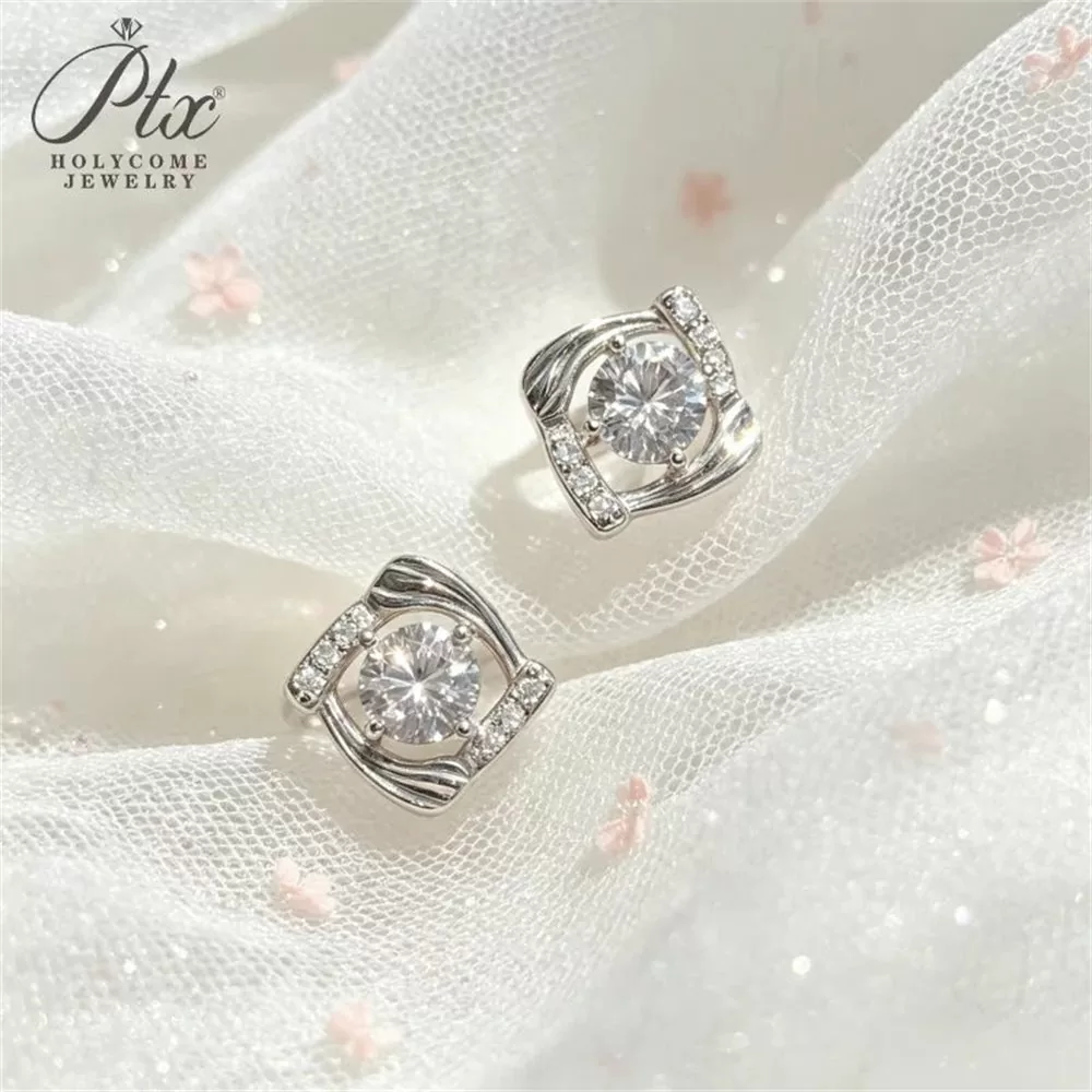 Moissanite 1.0ct Round Cut Earrings Wholesale S925 Silver VVS1
