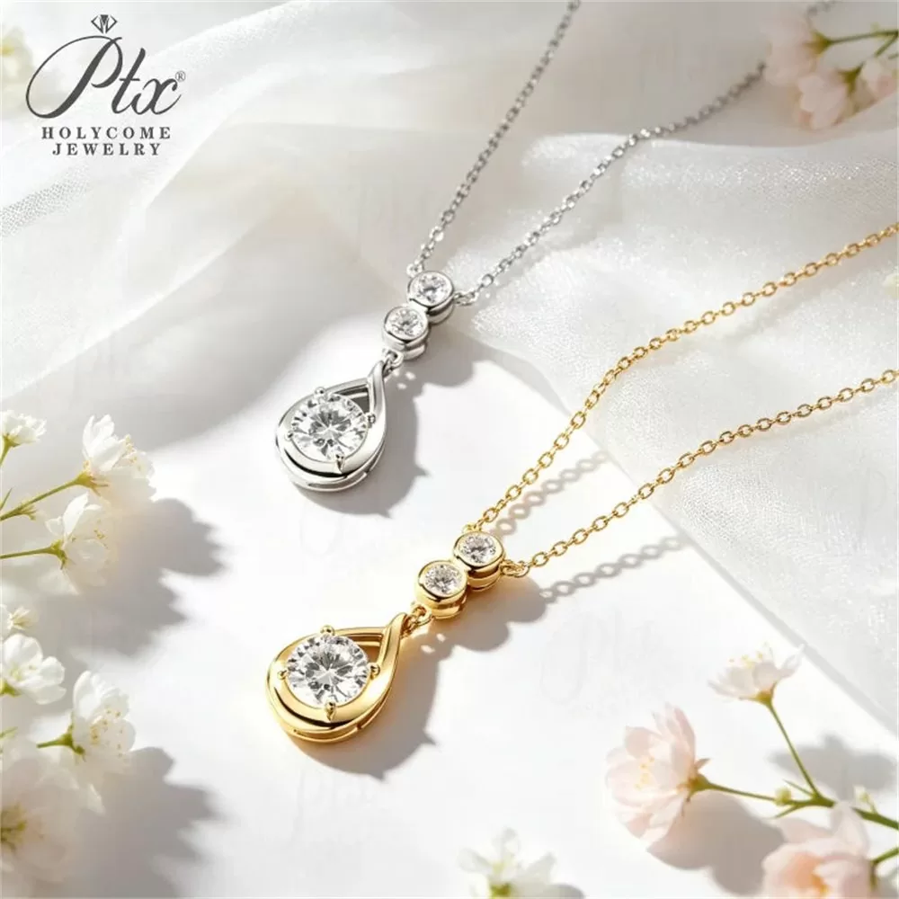 Moissanite 1.0ct Round Cut Necklace Wholesale S925 Silver VVS1 detail view 3
