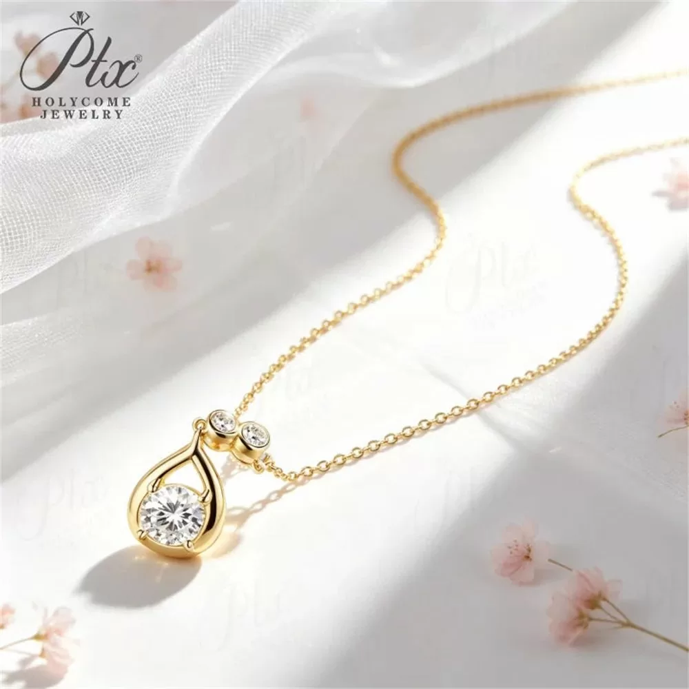 Moissanite 1.0ct Round Cut Necklace Wholesale S925 Silver VVS1 detail view 6