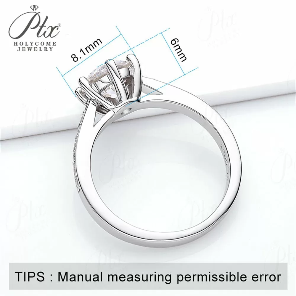 Moissanite 1.0ct Round Cut Ring Wholesale S925 Silver GRA Model MORG4840 detail view 3