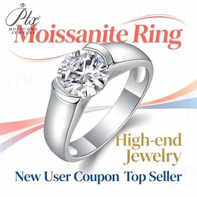 Moissanite 2.0ct Round Cut Ring Wholesale S925 Silver VVS1 GRA — MORG3282