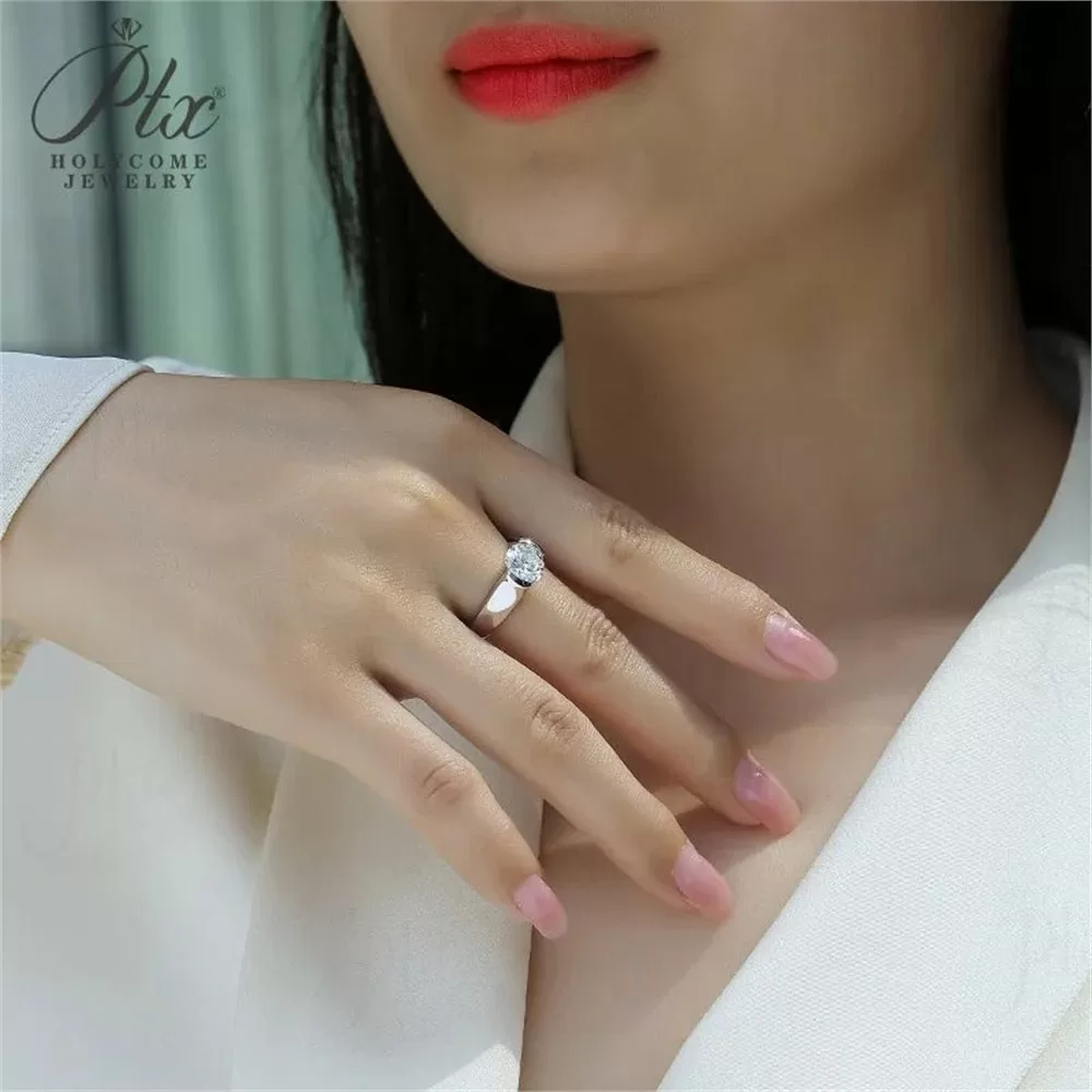 Moissanite 2.0ct Round Cut Ring Wholesale S925 Silver VVS1 GRA — MORG3282 detail view 5