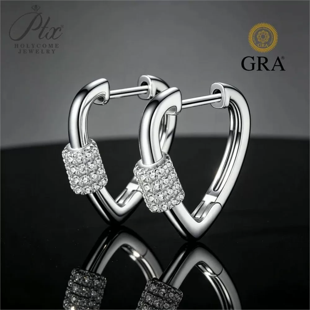 Moissanite Round Cut Earrings Wholesale S925 Silver VVS1 GRA — MOER4357