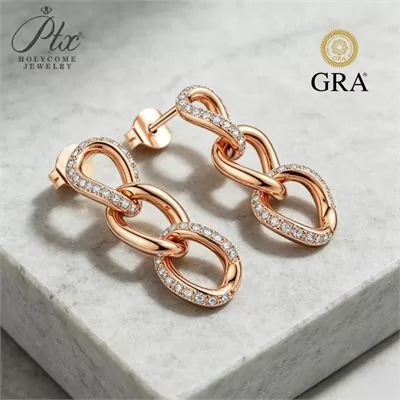 Moissanite Round Cut Earrings Wholesale S925 Silver VVS1 GRA