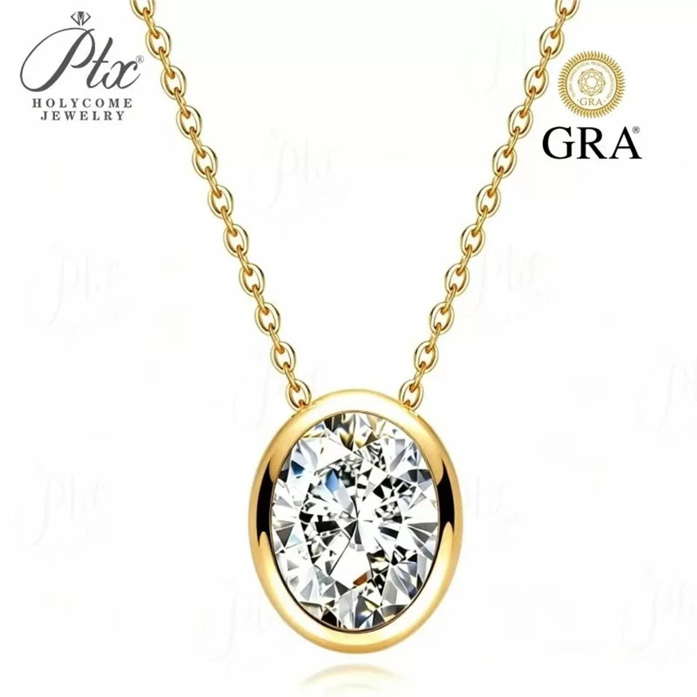 Moissanite 0.5ct–3.0ct Round Cut Necklace Wholesale VVS1 GRA detail view 6