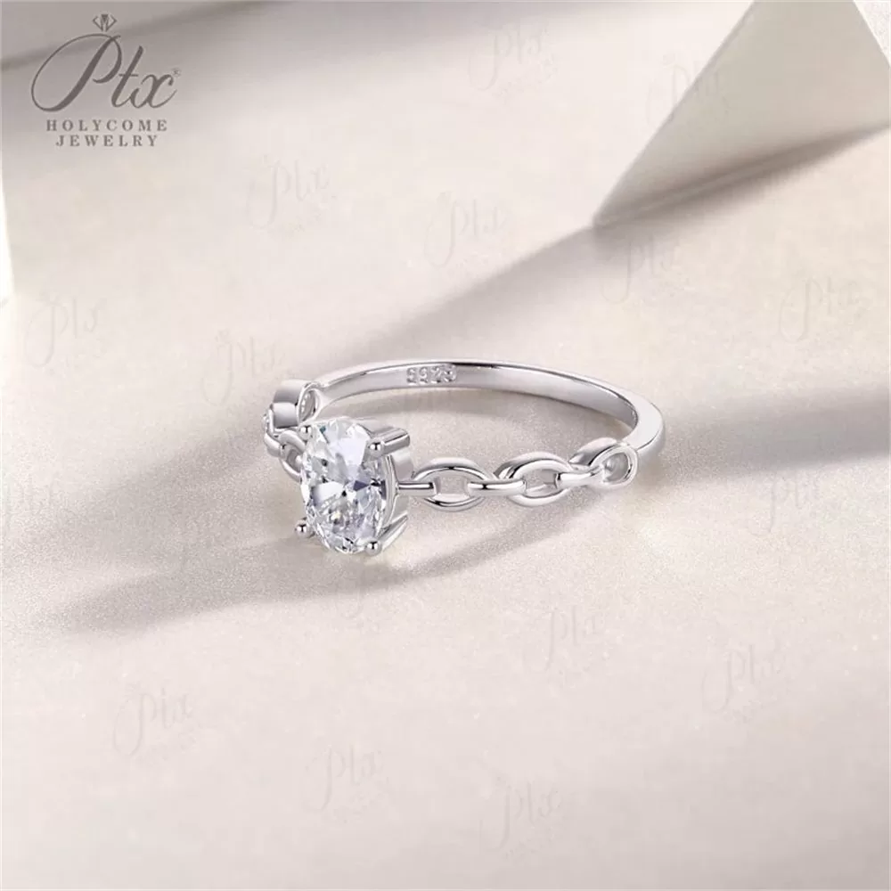 Moissanite 1.0ct Round Cut Ring Wholesale S925 Silver VVS1 GRA detail view 3