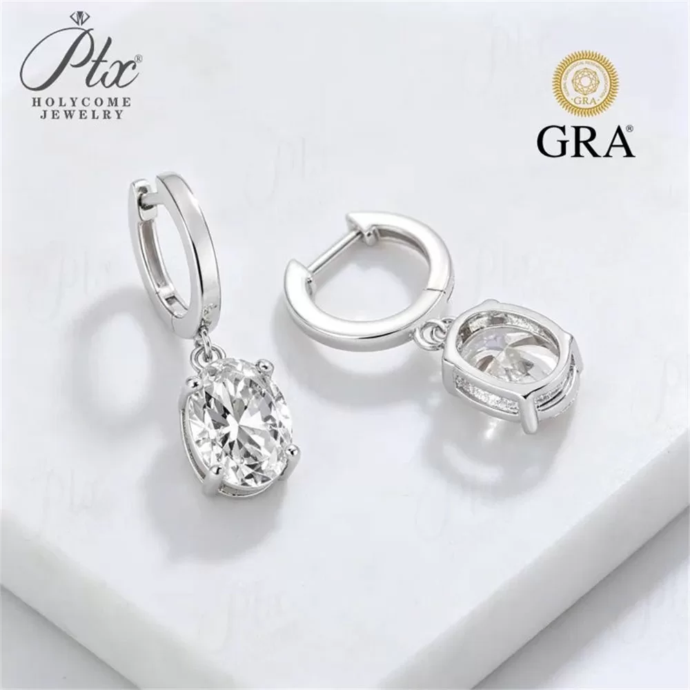 Moissanite 24.0ct Round Cut Earrings Wholesale S925 Silver GRA detail view 5
