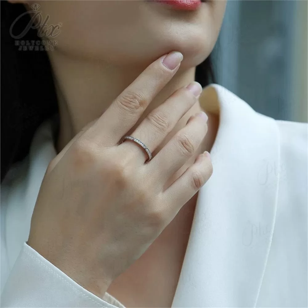 Moissanite Round Cut Ring Wholesale S925 Silver VVS1 GRA Model MORG5499 detail view 5
