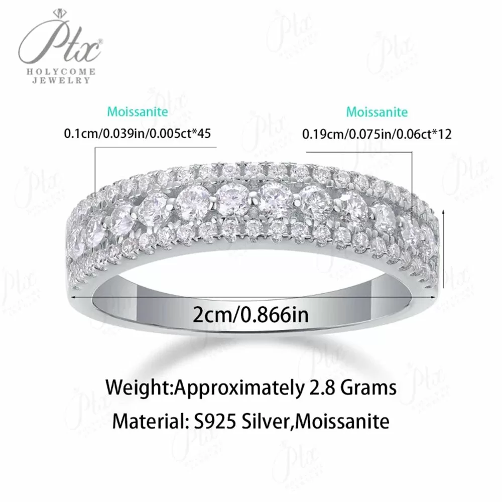 Moissanite Round Cut Ring Wholesale S925 Silver VVS1 GRA Model MORG3291 detail view 3
