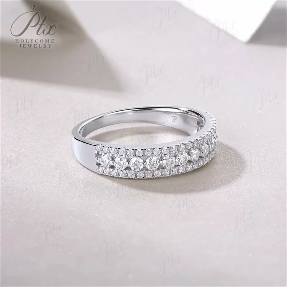 Moissanite Round Cut Ring Wholesale S925 Silver VVS1 GRA Model MORG3291 detail view 4