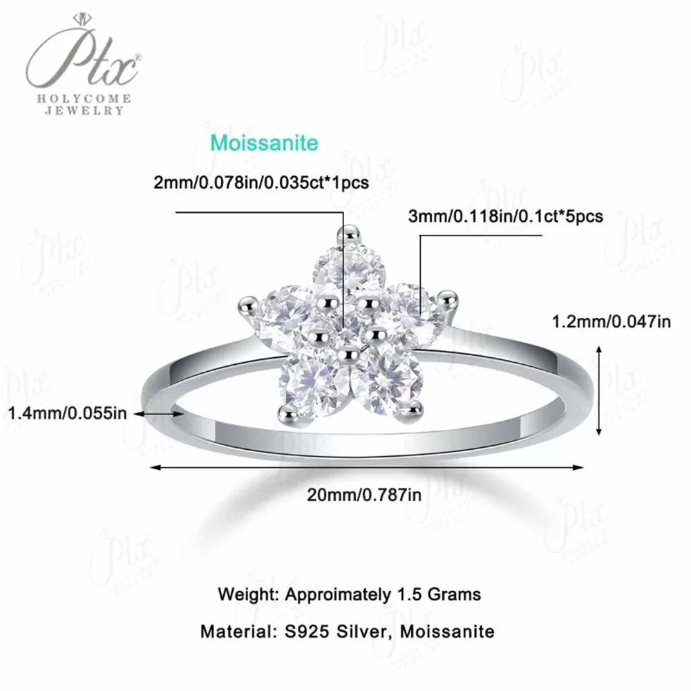Moissanite Round Cut Ring Wholesale S925 Silver VVS1 GRA Model MORG6251 detail view 5