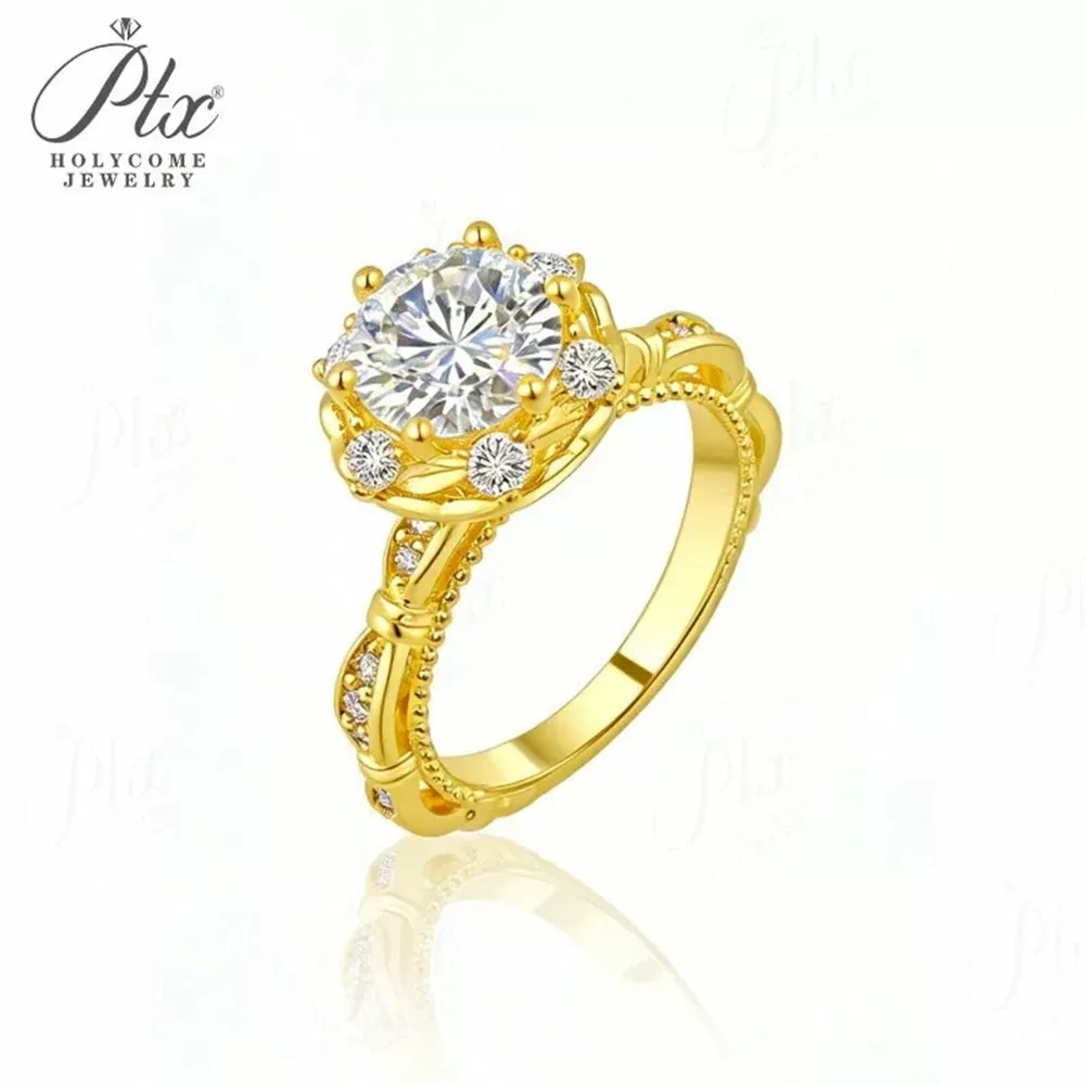 Moissanite Round Cut Ring Wholesale S925 Silver VVS1 GRA Model MORG3366 detail view 4