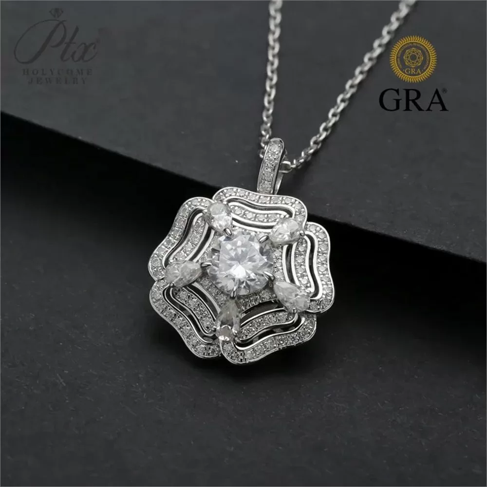 Moissanite Round Cut Ring Wholesale S925 Silver VVS1 GRA Model MORG4552 detail view 3