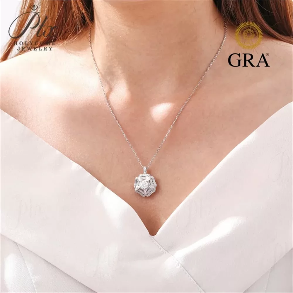 Moissanite Round Cut Ring Wholesale S925 Silver VVS1 GRA Model MORG4552 detail view 4