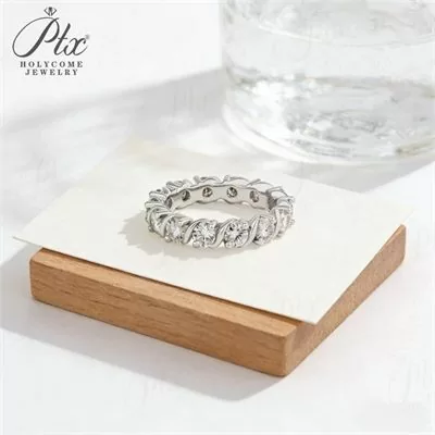 Moissanite Round Cut Ring Wholesale S925 Silver VVS1 GRA Model MORG9396