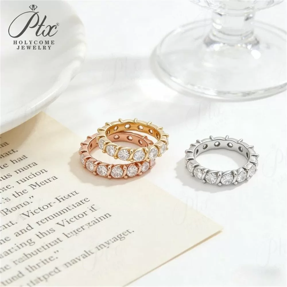 Moissanite Round Cut Ring Wholesale S925 Silver VVS1 GRA Model MORG9396 detail view 3
