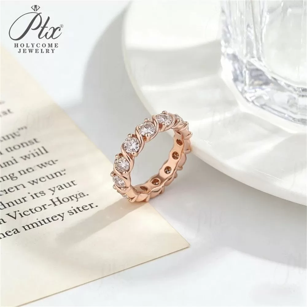 Moissanite Round Cut Ring Wholesale S925 Silver VVS1 GRA Model MORG9396 detail view 4