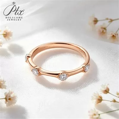 Moissanite Round Cut Ring Wholesale S925 Silver GRA