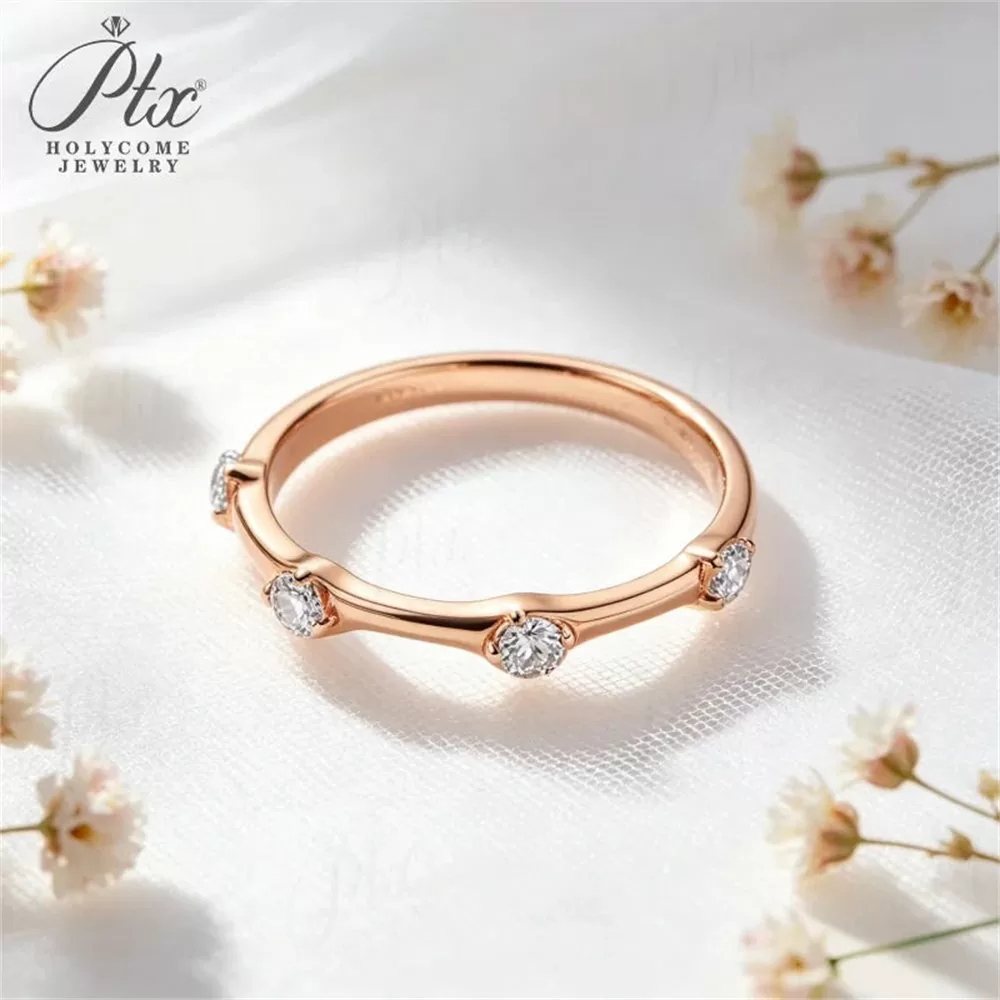 Moissanite Round Cut Ring Wholesale S925 Silver GRA