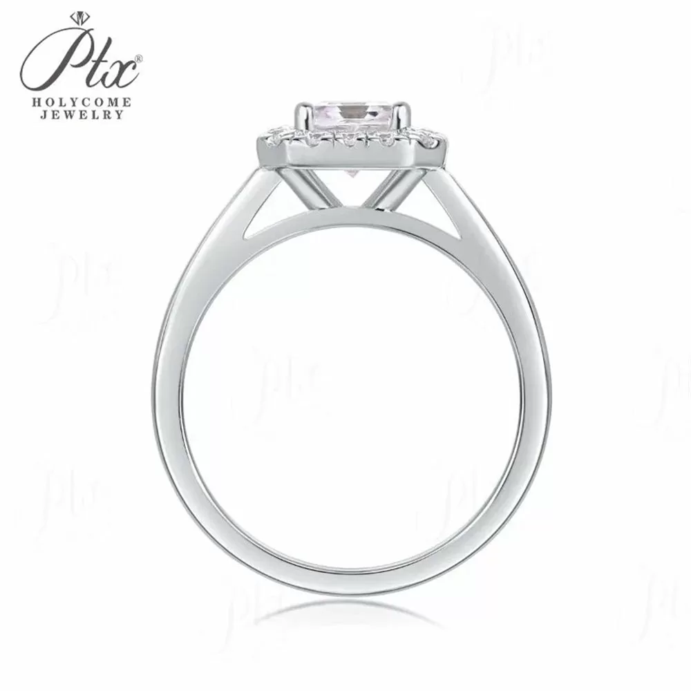 10mm Bevel Edge Men's Moissanite Ring in 18K Gold HC-M010 detail view 3