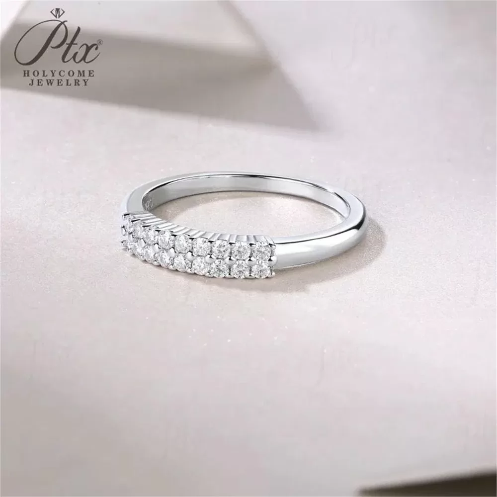 8mm Flat Brushed Men's Moissanite Ring in 18K Gold HC-M013 detail view 2