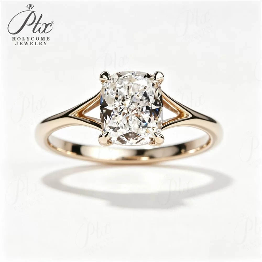 6mm Comfort Fit Men's Moissanite Ring in 925 Sterling Silver HC-M011 detail view 4