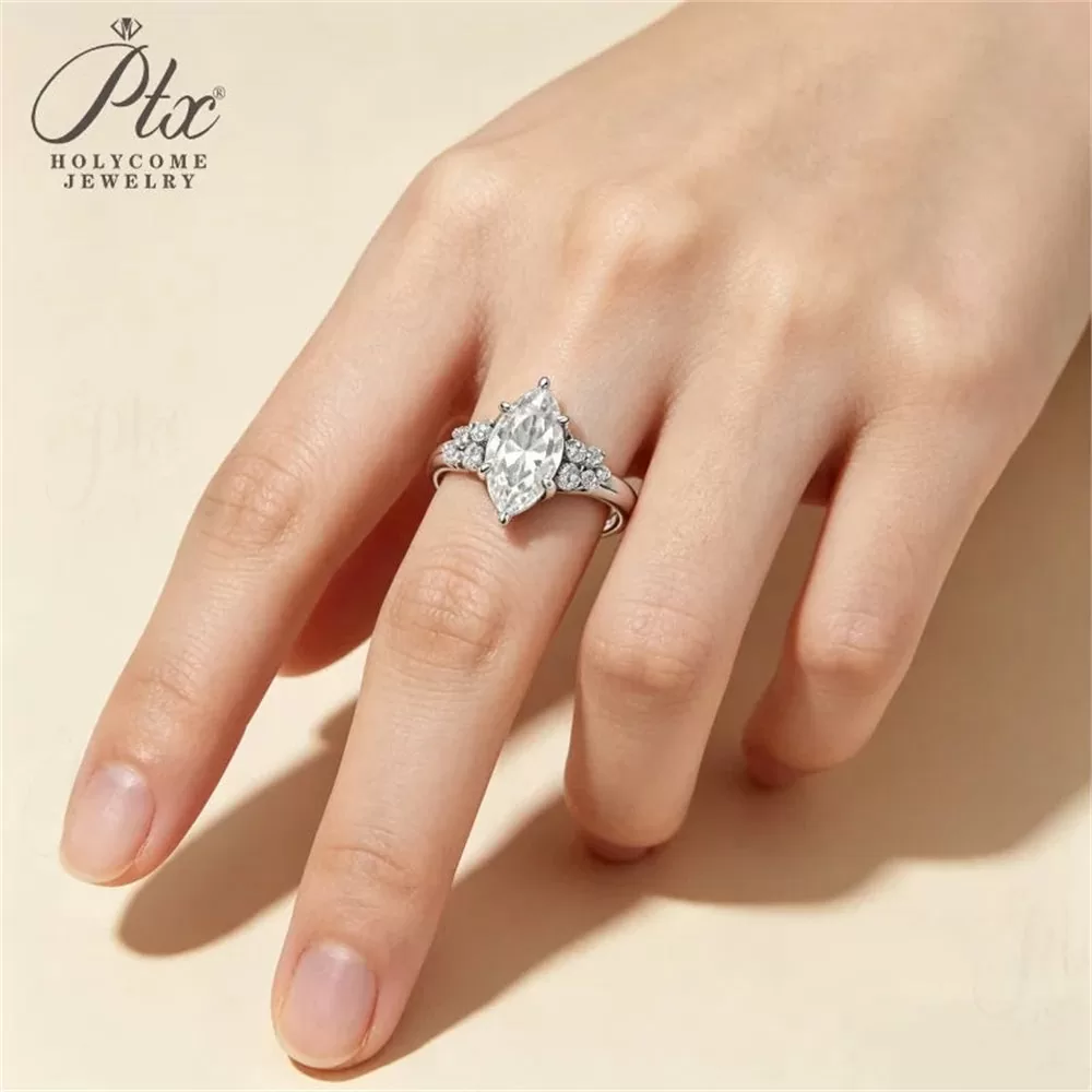 9mm Domed Polished Men's Moissanite Ring in 925 Sterling Silver HC-M014 detail view 6