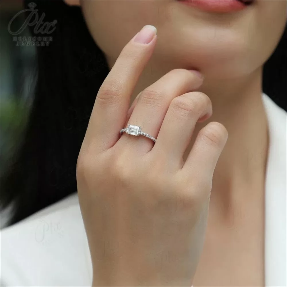 7mm Comfort Fit Men's Moissanite Ring in 925 Sterling Silver HC-M017 detail view 3